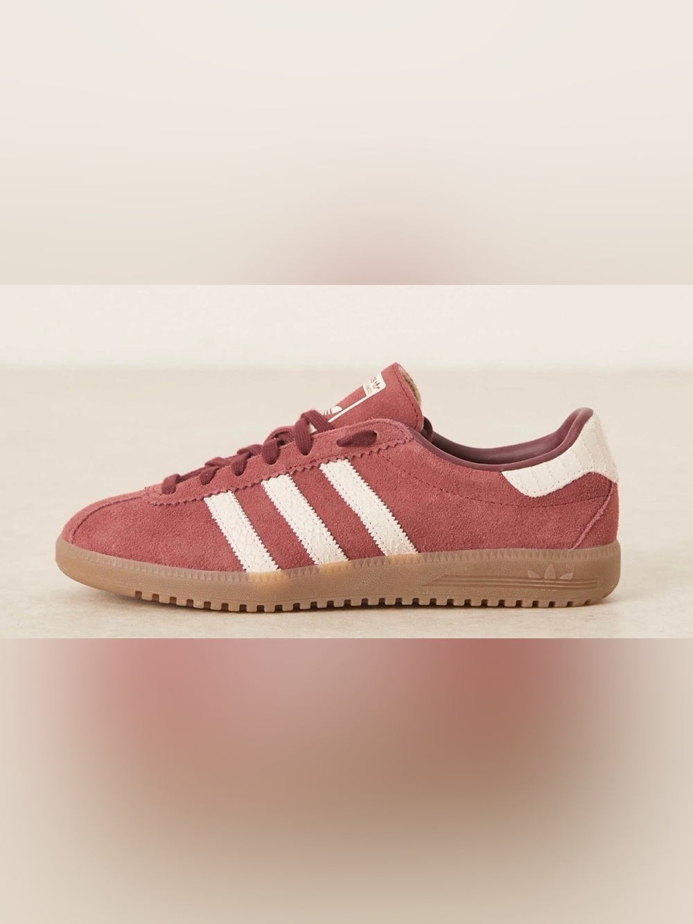 New With Tags adidas Originals Bermuda sneakers in burgundy and white (NWT)